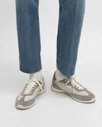 RACER SNEAKER IN NYLON, SUEDE CALFSKIN AND CALFSKIN - GREY -  - 2 | CELINE