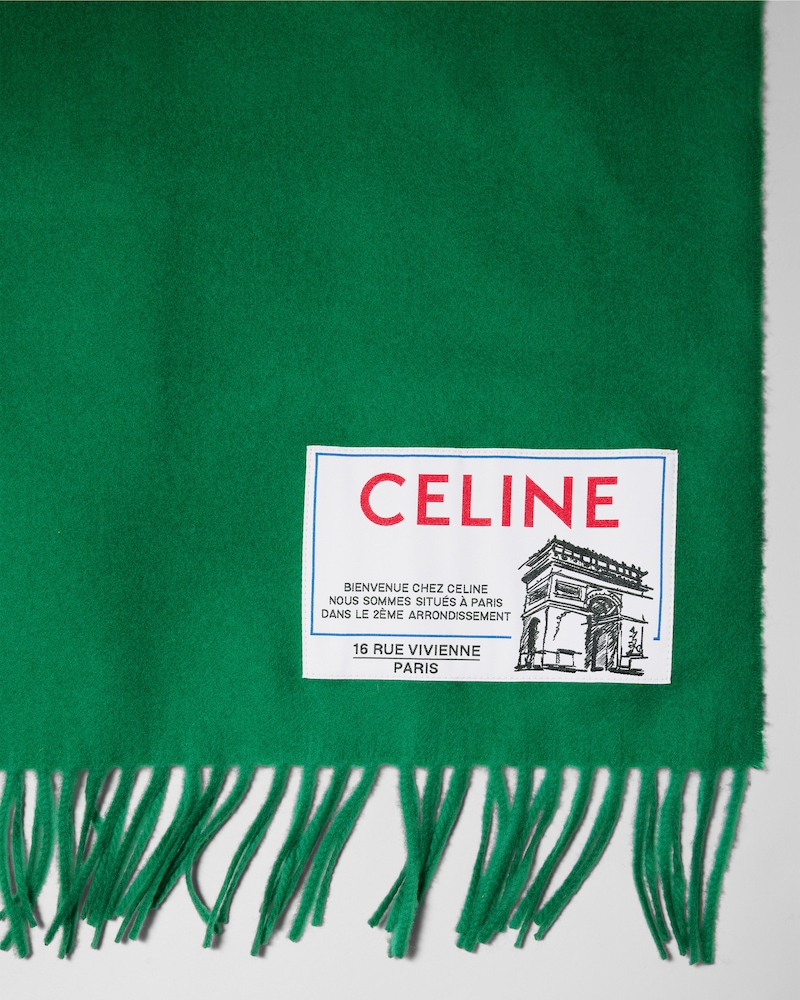 ÉCHARPE EN LAINE ET CACHEMIRE - VERT -  - 1 | CELINE