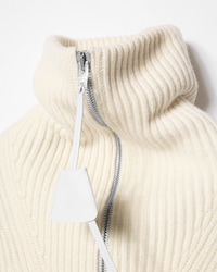 trucker sweater IN RIBBED CASHMERE - WHITE -  - 2 | CELINE