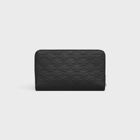 LARGE ZIPPED ORGANIZER IN CALFSKIN WITH TRIOMPHE EMBOSSED - BLACK - WALLETS - 2 | CELINE