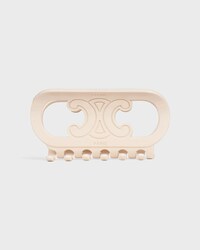 CELINE MAILLON TRIOMPHE HAIR CLAW IN ACETATE AND STEEL - IVORY - HAIR ACCESSORIES - 1 | CELINE
