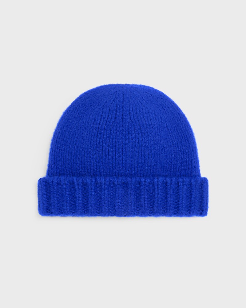 triomphe beanie IN cashmere and silk - BLEU ROI -  - 1 | CELINE