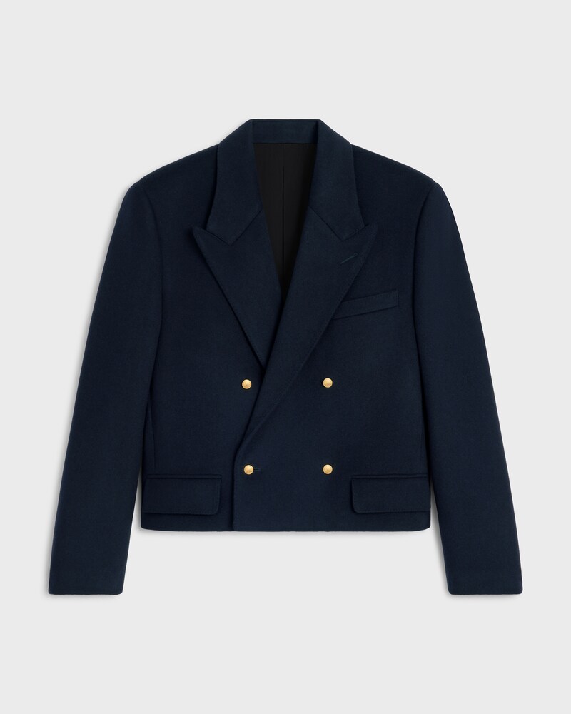 blazer IN CASHMERE CLOTH - DARK NAVY -  - 1 | CELINE