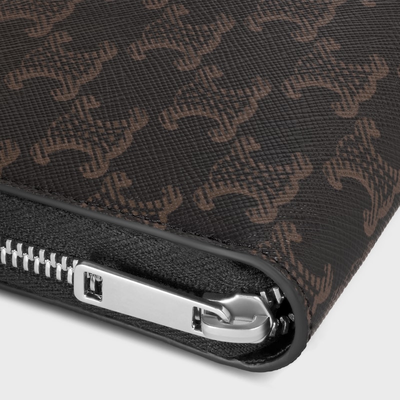 LARGE ZIPPED ORGANIZER IN Triomphe Canvas - BLACK - TRIOMPHE CANVAS - 1 | CELINE