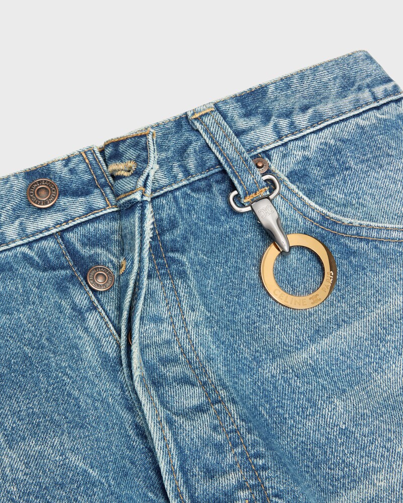 WIDE LEG JEANS 001 IN cotton denim - CLEAR WATERFALL -  - 1 | CELINE