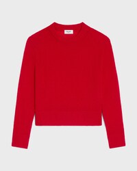 JERSEY CON CUELLO REDONDO DE CACHEMIRA - ROJO -  - 1 | CELINE