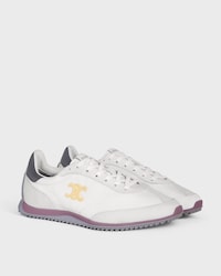 RACER SNEAKER AUS NYLON, KALBSVELOURSLEDER UND KALBSLEDER - OPTISCHWEISS/HELLVIOLETT/GRAU -  - 2 | CELINE