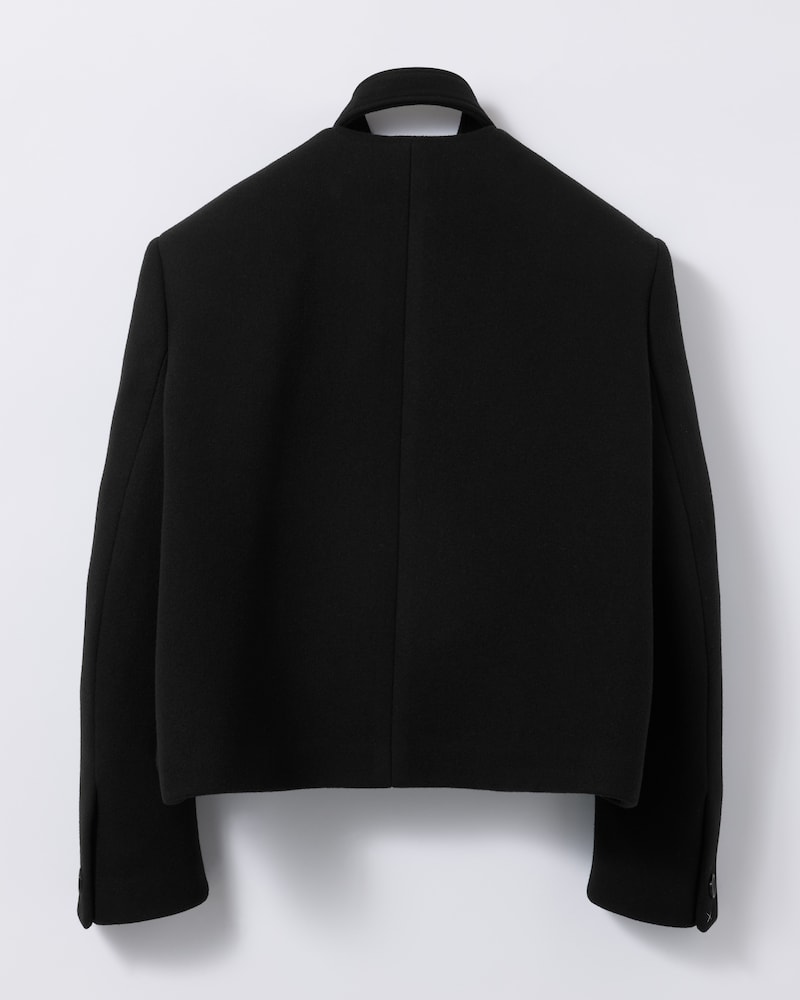 duffle-coat IN WOOL FELT - BLACK -  - 1 | CELINE