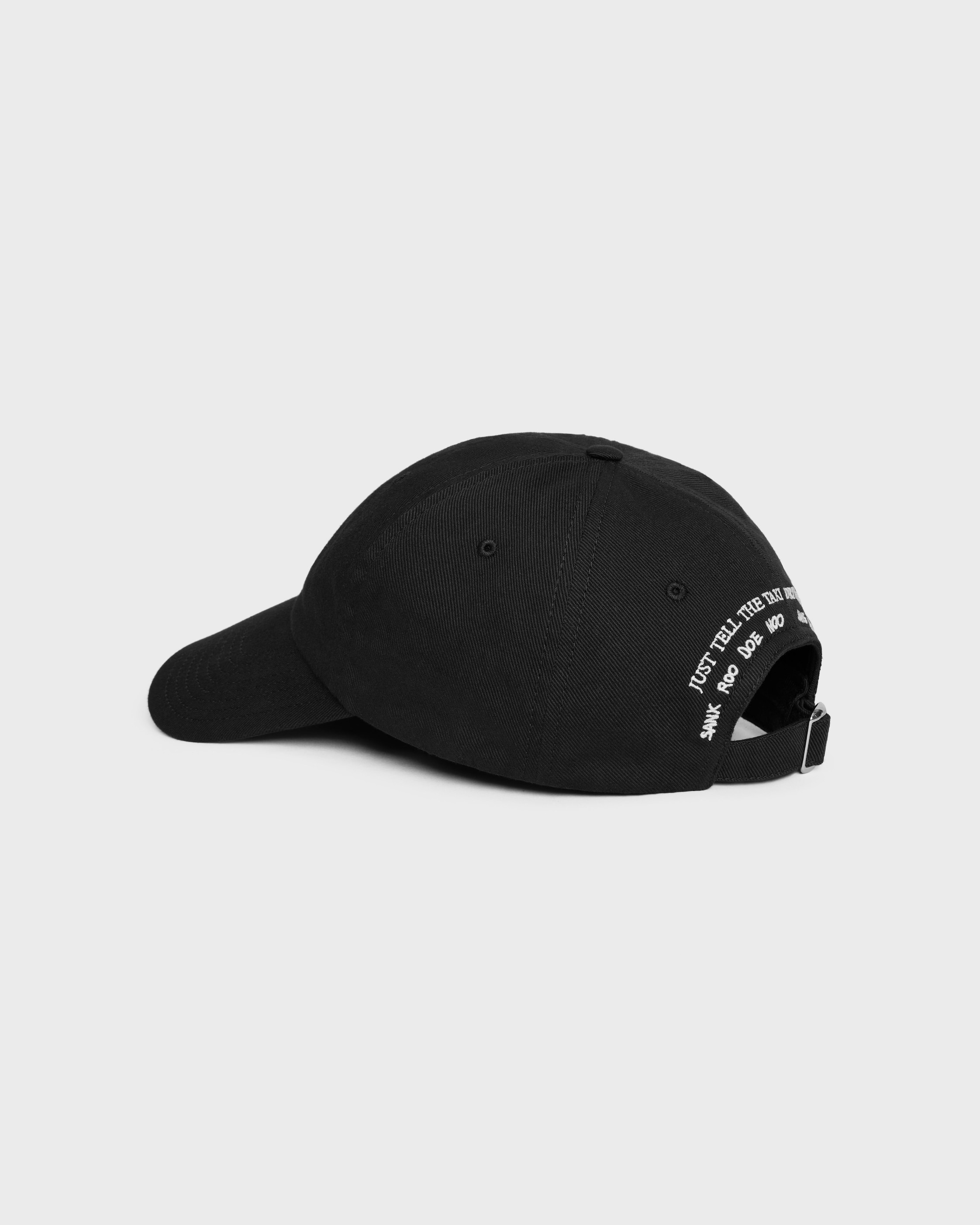 Harry's Bar richelieu cap IN light cotton twill - BLACK | CELINE