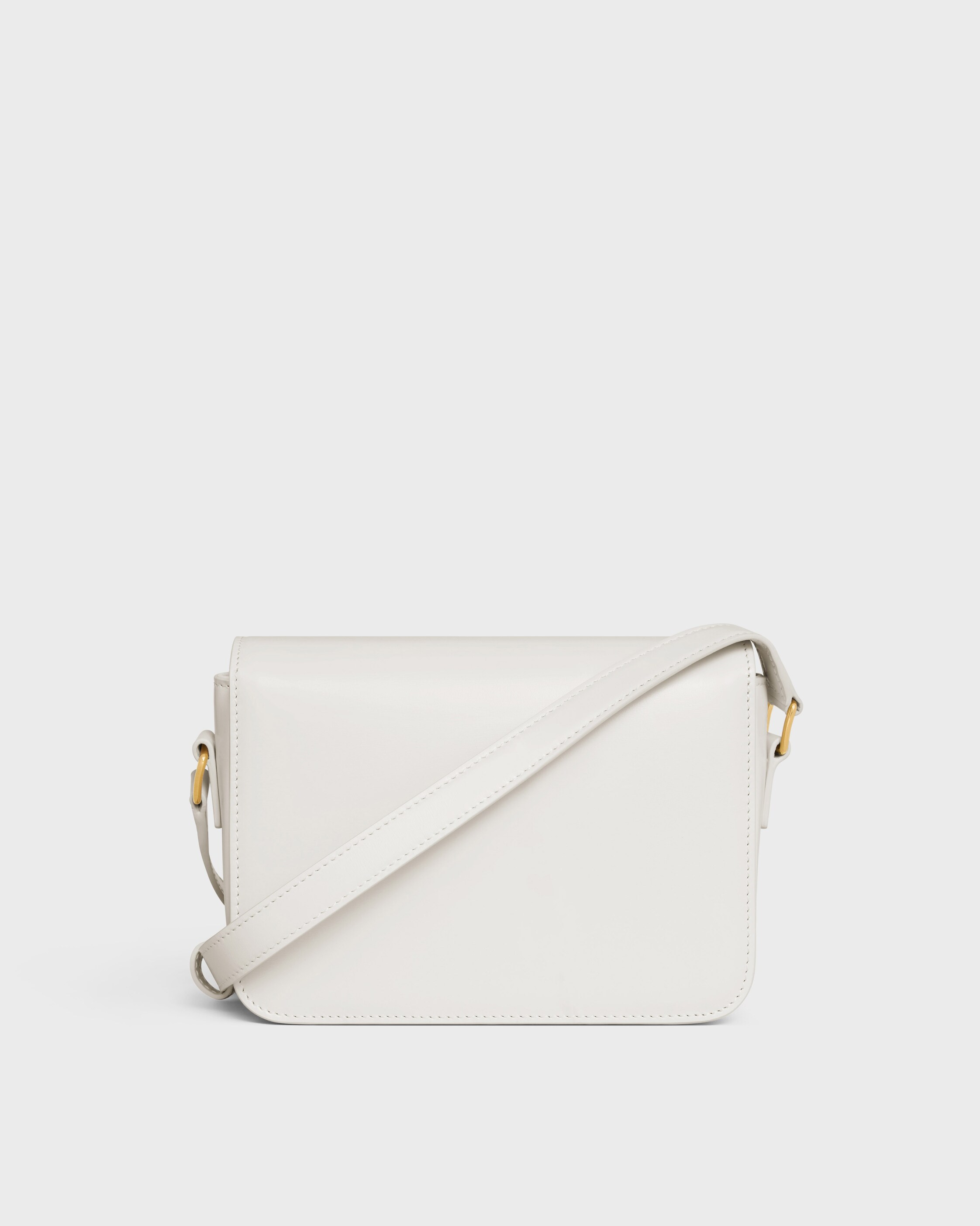 Teen Triomphe Bag in shiny calfskin - WHITE | CELINE