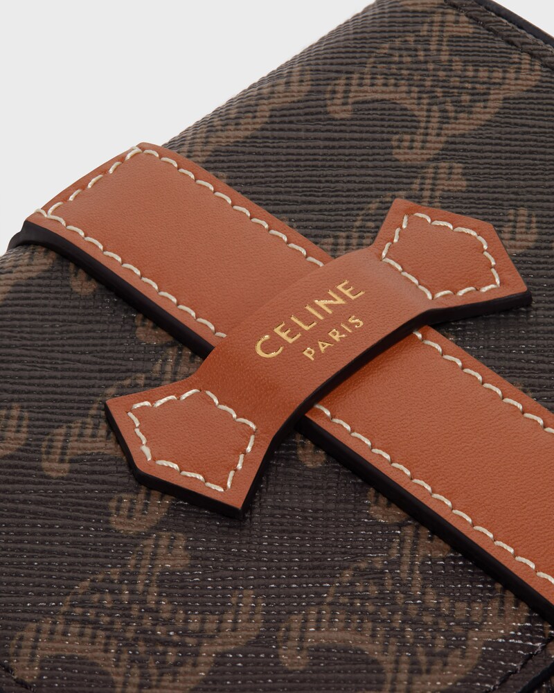 Small Jewels Case in Triomphe Canvas and Calfskin - TAN - SMALL GIFTS - 1 | CELINE