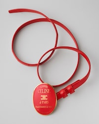 MINI MAISON CELINE BELT 13MM IN TAURILLON LEATHER WITH VARNISHED BUCKLE - ULTRA RED -  - 2 | CELINE