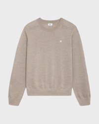 crew neck sweater IN wool - LIGHT TAUPE -  - 1 | CELINE