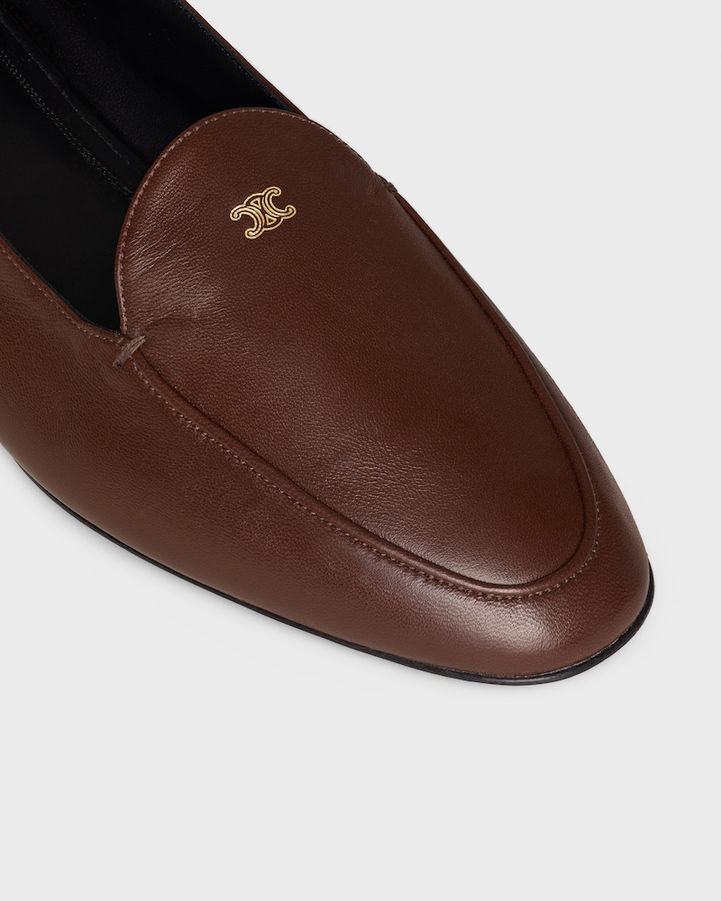 AURA SLIPPER IN LEATHER  - VINTAGE BROWN -  - 1 | CELINE