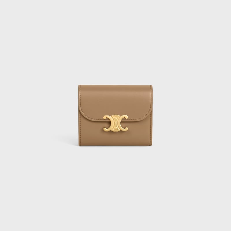 Petit portefeuille Triomphe veau brillant - DARK SEPIA - GIFT FINDER - 1 | CELINE