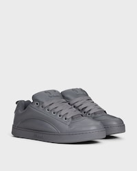 CELINE HUNTINGTON SNEAKER BASSE EN CUIR DE VEAU GRAINÉ ET MESH - Gris -  - 2 | CELINE