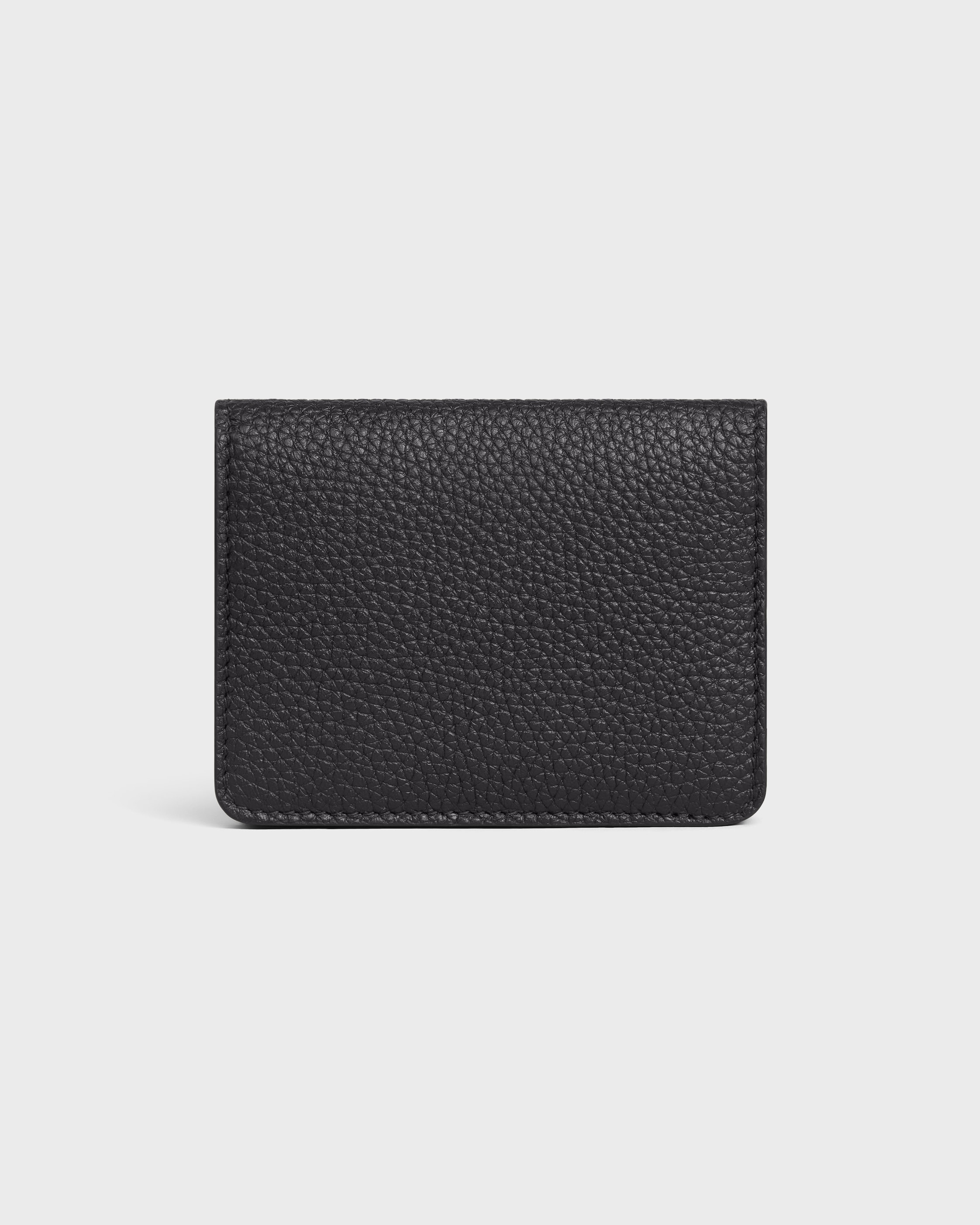 CELINE バイフォールドカードホルダー / グレインドカーフスキン バイフォールドカードホルダー / グレインドカーフスキン - ブラック