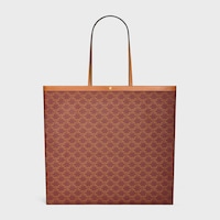 LARGE FLAT SHOPPER IN Triomphe Canvas - BURGUNDY/TAN - TRIOMPHE CANVAS - 2 | CELINE