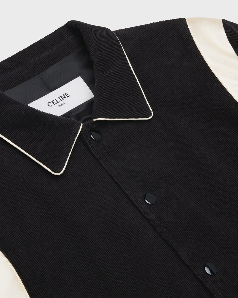 TEDDY JACKET IN CORDUROY - BLACK -  - 1 | CELINE