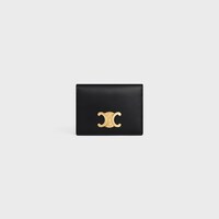 PORTE-CARTES TRIOMPHE veau brillant - Noir - PORTE-CARTES - 1 | CELINE