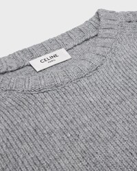 crewneck sweater IN SEAMLESS CASHMERE - MEDIUM GREY -  - 2 | CELINE