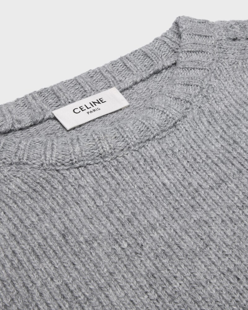 pull col rond cachemire seamless - MEDIUM GREY -  - 1 | CELINE