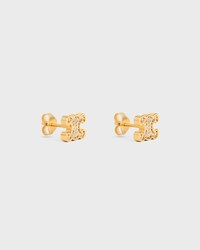 PENDIENTES TRIOMPHE DE ESTRÁS Y LATÓN CON ACABADO DORADO - DORADO - PENDIENTES - 2 | CELINE