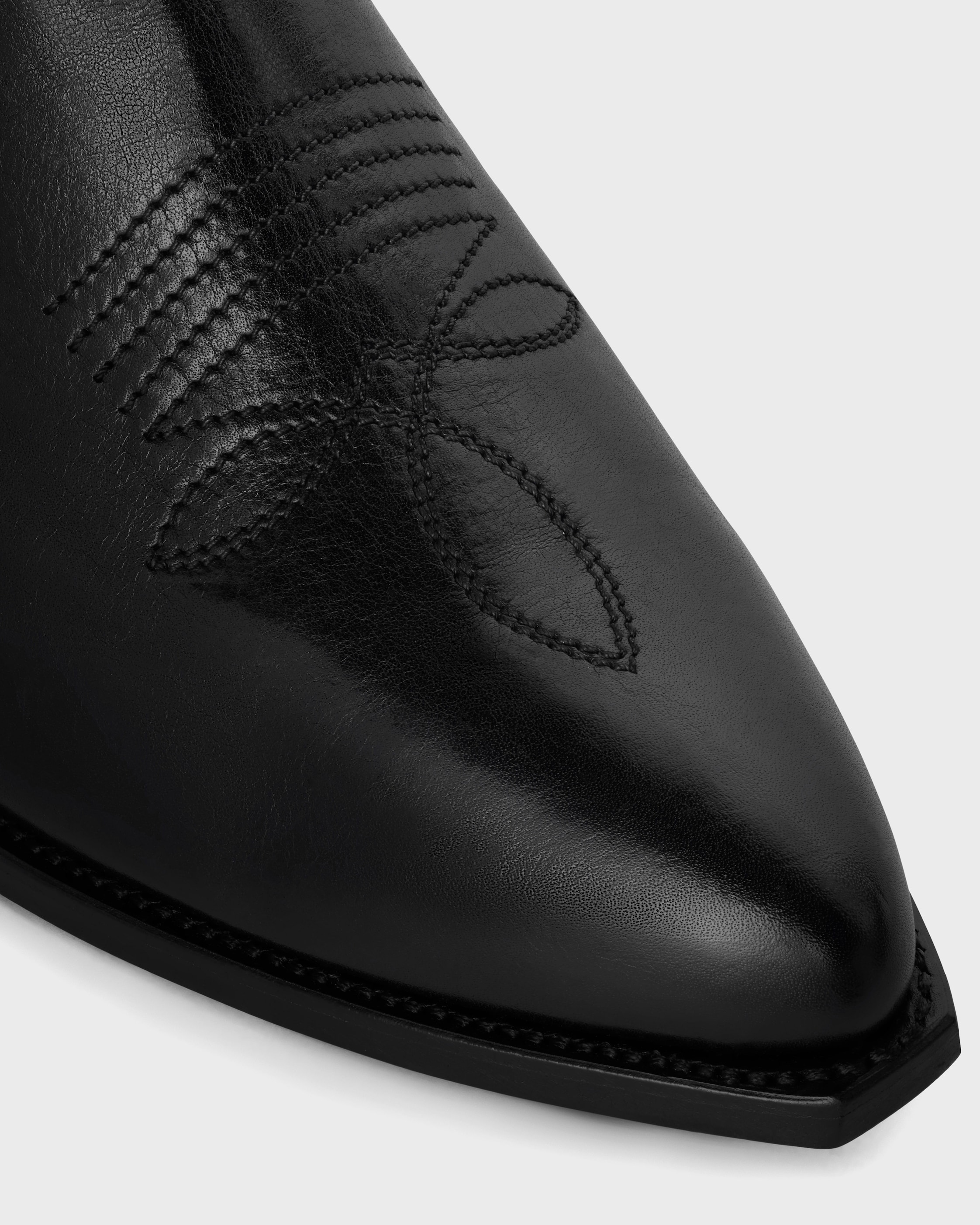 WESTERN BOOT IN CALFSKIN - BLACK | CELINE