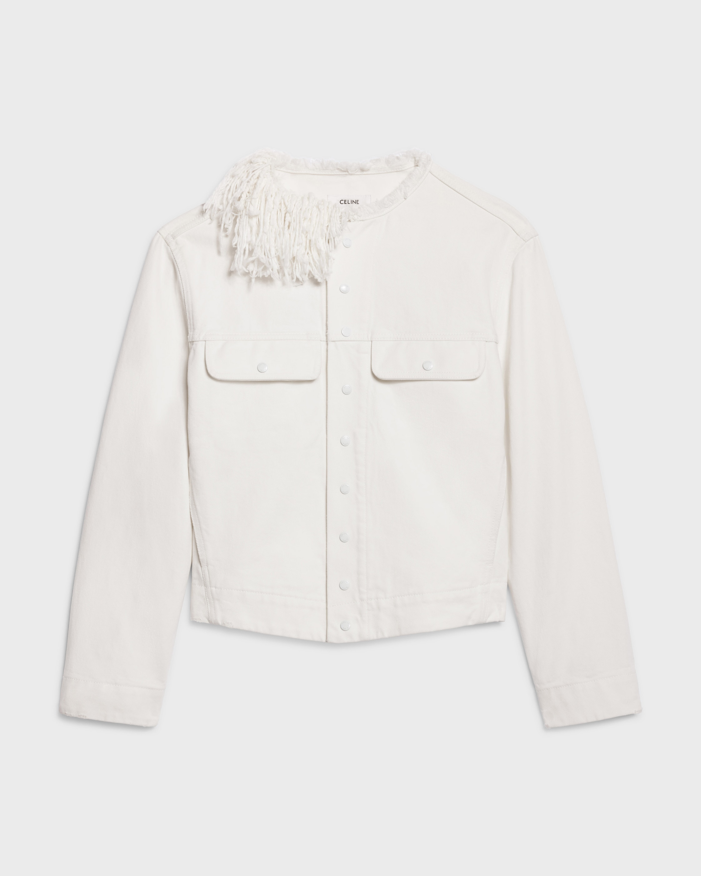 chasseur jacket IN heavy cotton twill - SAMMY WHITE | CELINE