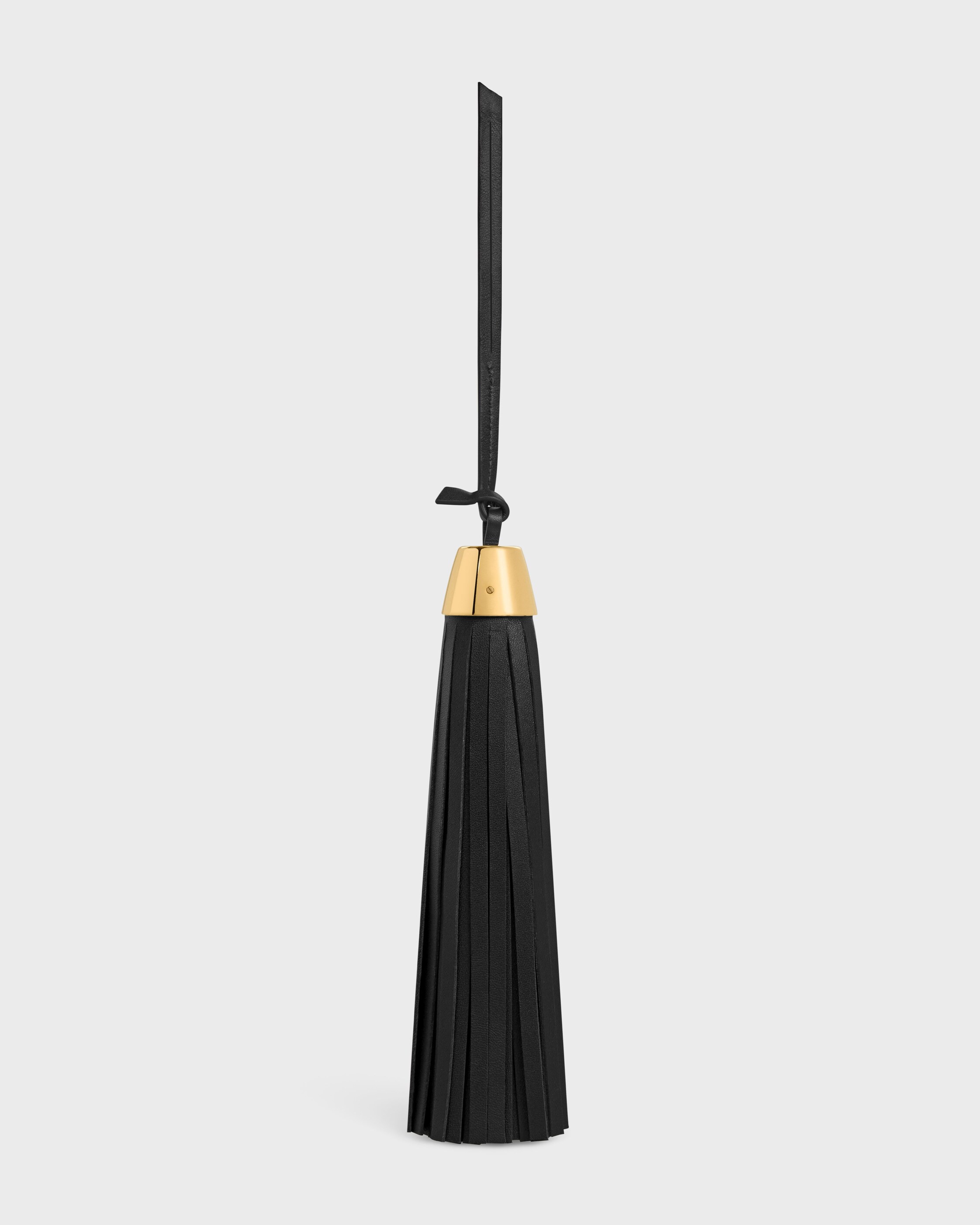 未使用　CELINE ミンクタッチ TASSEL CHARM IN SMOOTH LAMBSKIN - BLACK | CELINE