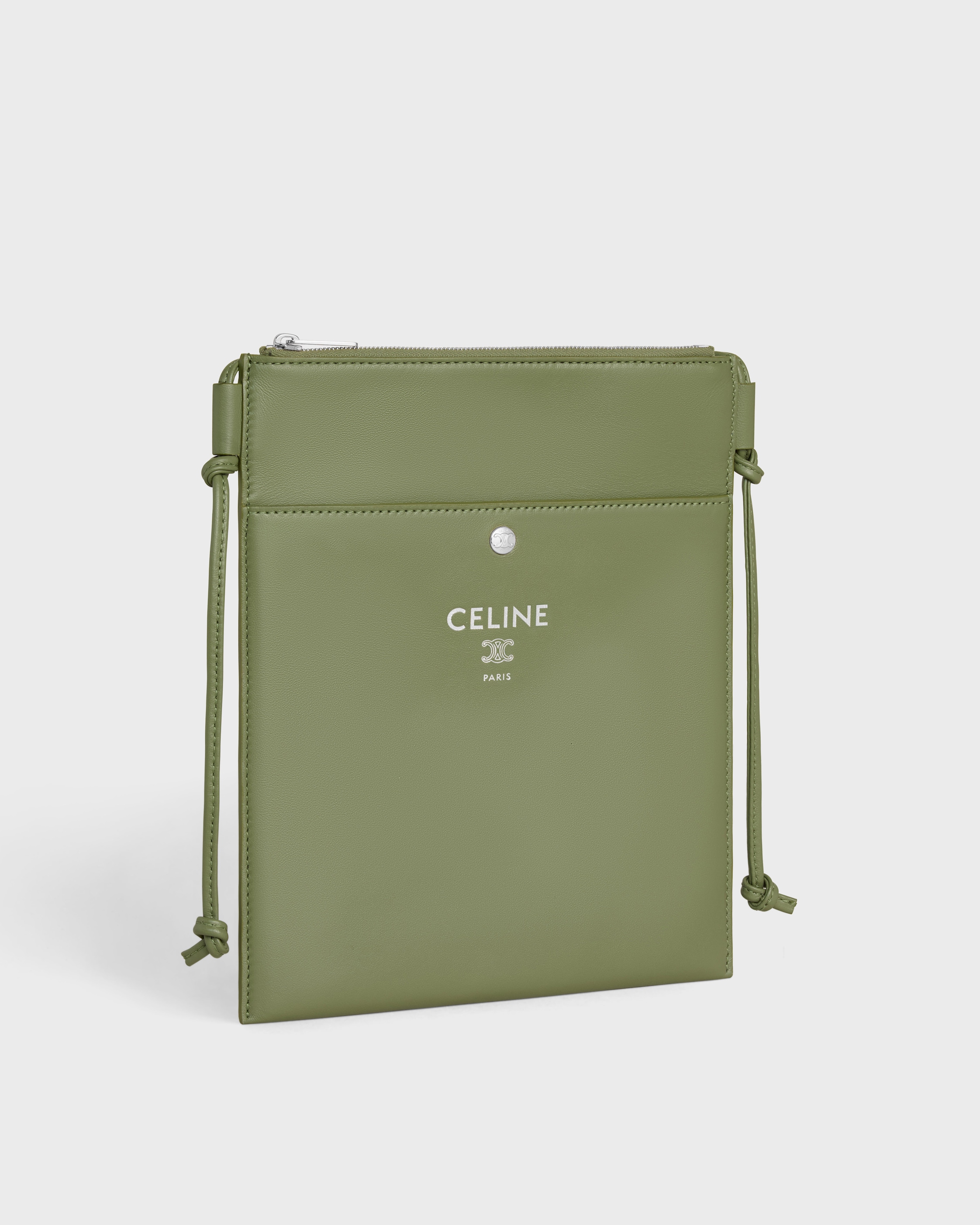 SHARP POUCH TAKE AWAY IN SMOOTH LAMBSKIN - LIGHT KHAKI | CELINE