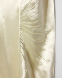 CRUSHED VISCOSE SATIN BACKTOFRONT TOP - CREAM -  - 2 | CELINE