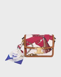 ティーン トリオンフ / シルク＆ナチュラルカーフスキン - ベージュ / ブルー - 人気のウィメンズ バッグ - 1 | CELINE