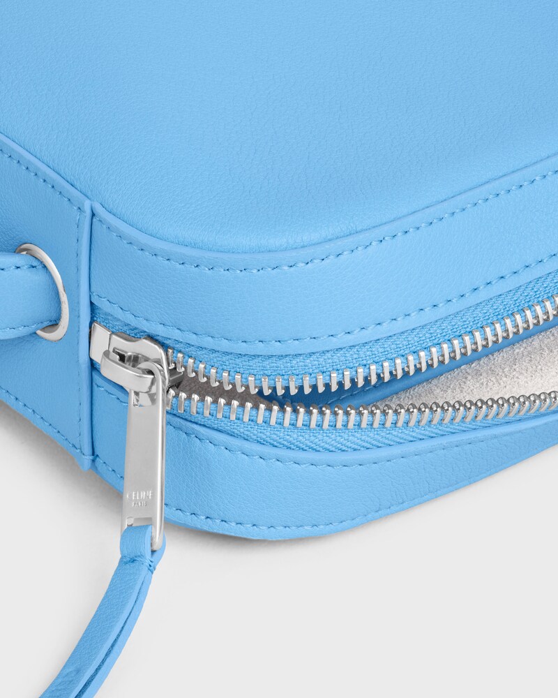 MESSENGER BAG WITH CHARM IN SMOOTH CALFSKIN AND LAMBSKIN - SKY BLUE / ULTRA WHITE - CROSS-BODY BAGS - 1 | CELINE