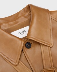 BELTED MAC IN LAMBSKIN - TOBACCO -  - 2 | CELINE