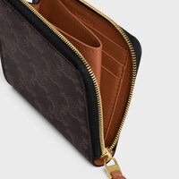 フラット ジップウォレット トリオンフ スタンプ / トリオンフキャンバス＆カーフスキン - タン - 新作 - 2 | CELINE