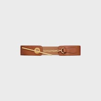 LARGE 50MM CELINE DISC BELT IN SUPPLE NATURAL CALFSKIN - TAN -  - 2 | CELINE