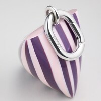 CHARMS BERLINGOT IN RESIN AND BRASS WITH RHODIUM FINISH - PURPLE / SILVER - CHARMS - 1 | CELINE