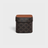 Medium Box in Triomphe Canvas and Calfskin - TAN - HOME - 1 | CELINE