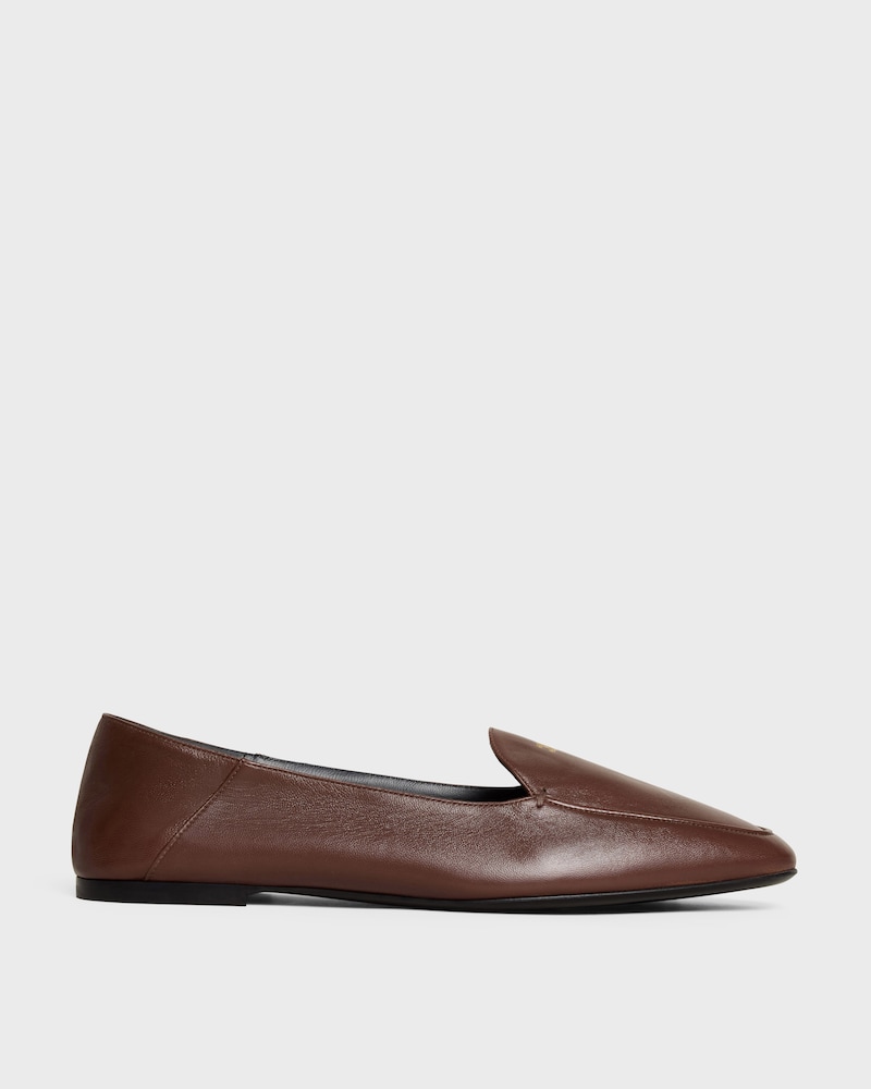 AURA LOAFER IN GOATSKIN - VINTAGE BROWN -  - 1 | CELINE