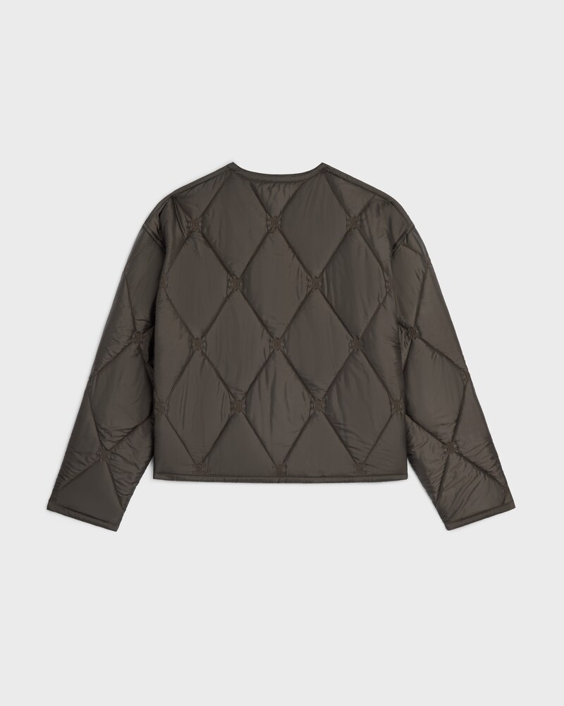 quilted jacket IN light nylon - DARK KAKI -  - 1 | CELINE