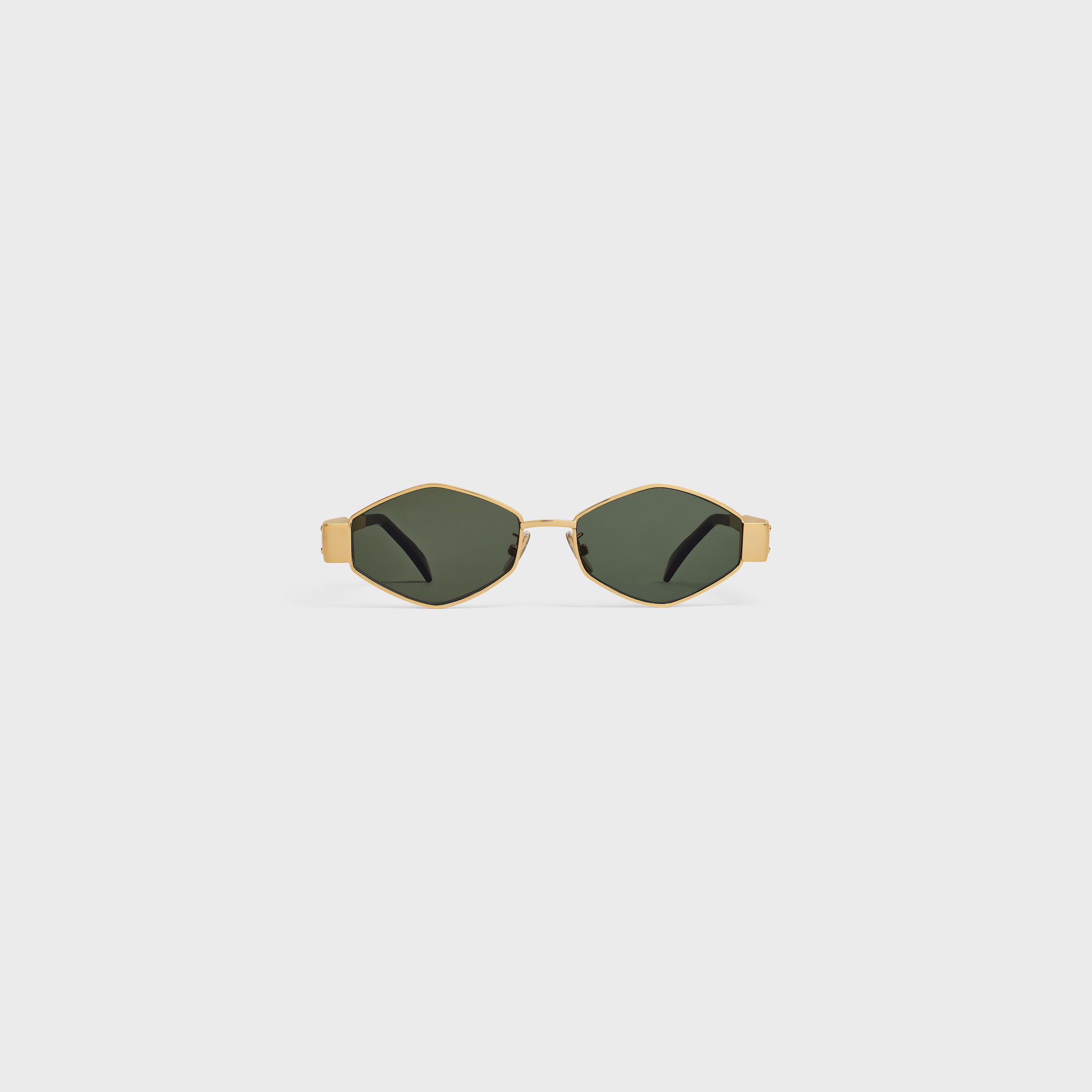 Triomphe Metal 02 Sunglasses in Metal - GOLD / GREEN | CELINE