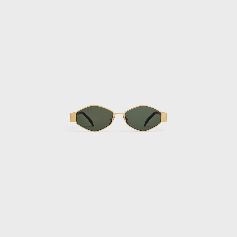 Triomphe Metal 02 Sunglasses in Metal - GOLD / GREEN -  - 1 | CELINE