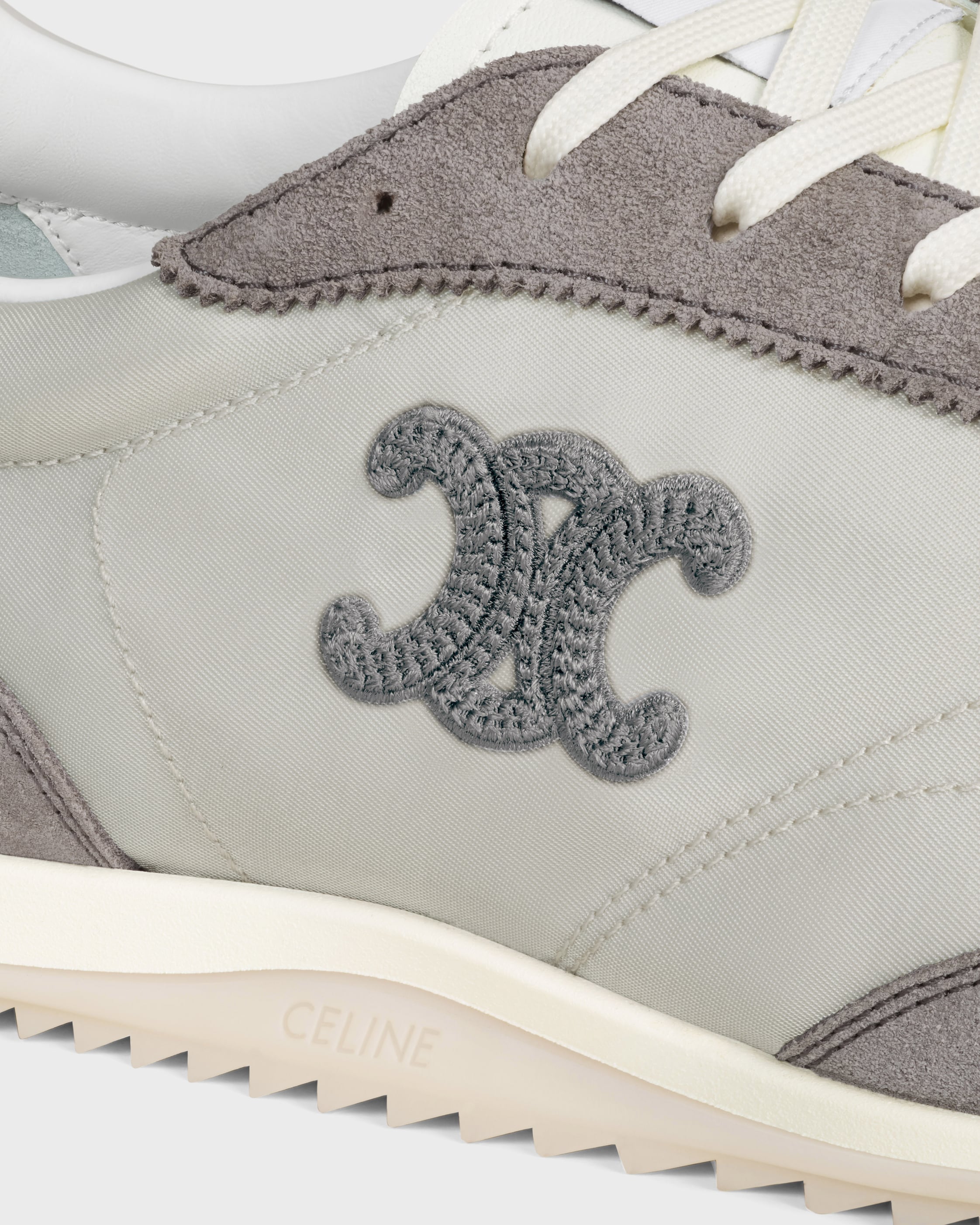 トリオンフロゴ付き CELINE レーサー レースアップ ロースニーカー