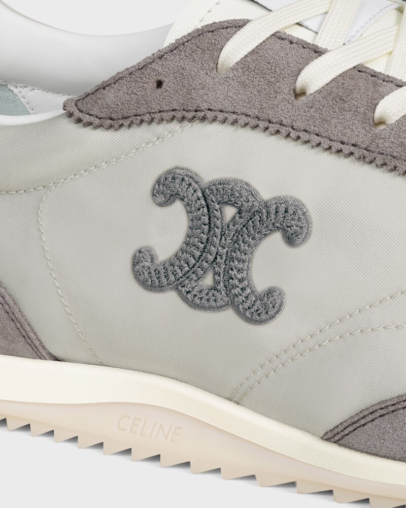 SNEAKER RACER EN NYLON, CUIR DE VEAU VELOURS ET CUIR DE VEAU - Gris -  - 1 | CELINE