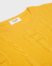 JERSEY CON CUELLO REDONDO DE CACHEMIRA CON CADENAS - AMARILLO -  - 2 | CELINE