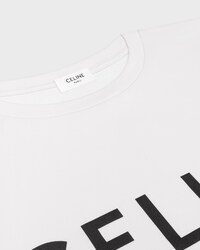 CELINE LOOSE T-SHIRT IN COTTON JERSEY - ECRU / BLACK -  - 2 | CELINE