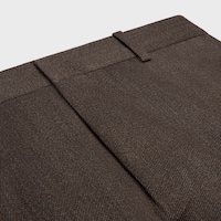 ethan trousers IN WOOL GABARDINE - BROWN -  - 2 | CELINE