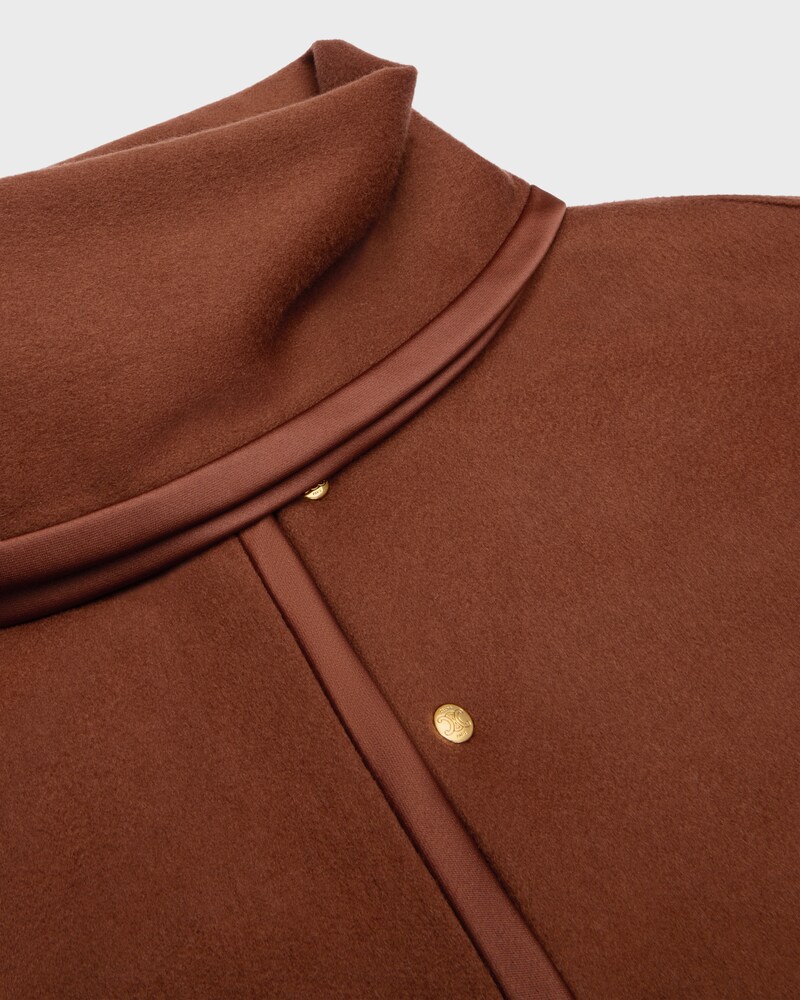 scarf jacket IN WOOL CLOTH - COGNAC -  - 1 | CELINE