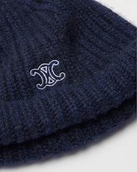 RIBBED CASHMERE BUCKET - NAVY -  - 2 | CELINE